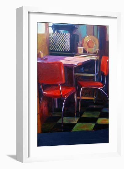 Natalie's Red Chairs III-Pam Ingalls-Framed Giclee Print