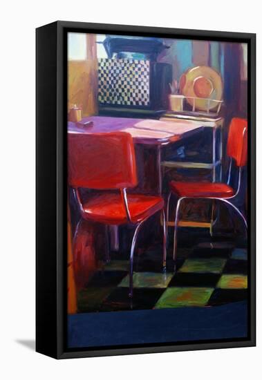 Natalie's Red Chairs III-Pam Ingalls-Framed Premier Image Canvas