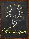 Idea Is You Wallpaper Blackboard-NatanaelGinting-Framed Art Print