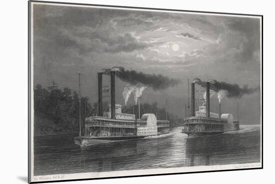 Natchez and Eclipse-Ed Willmann-Mounted Art Print