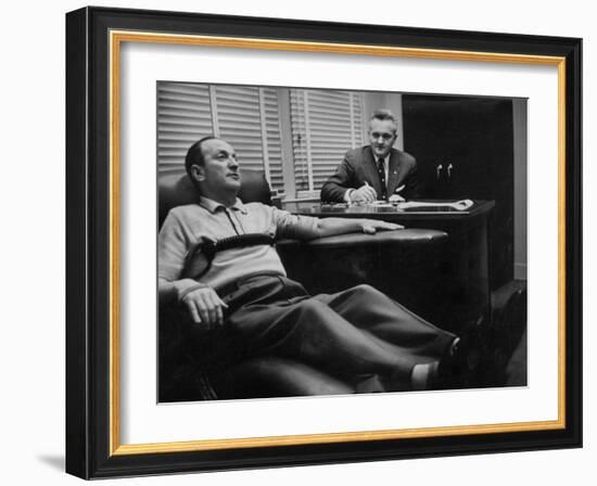 Nate Zusman Taking a Lie Detector Test-null-Framed Photographic Print