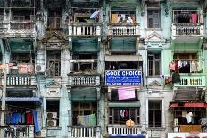 Old Building, Old City, Yangon (Rangoon), Myanmar (Burma), Asia-Nathalie Cuvelier-Photographic Print