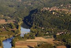 Panorama over the Dordogne River, Bastide of Domme, Domme, Dordogne, Perigord, France, Europe-Nathalie Cuvelier-Photographic Print