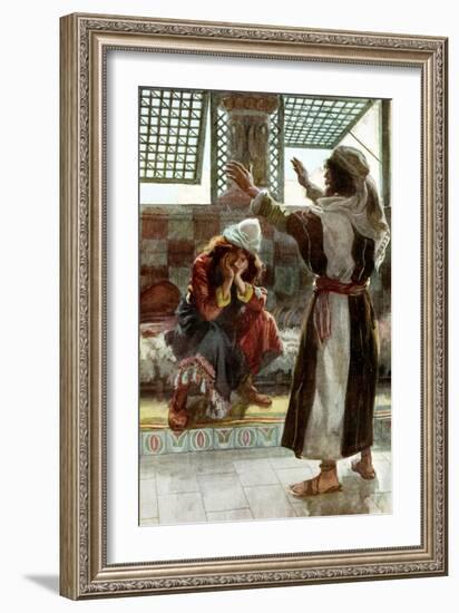 Nathan reproaches David by J James Tissot - Bible-James Jacques Joseph Tissot-Framed Giclee Print