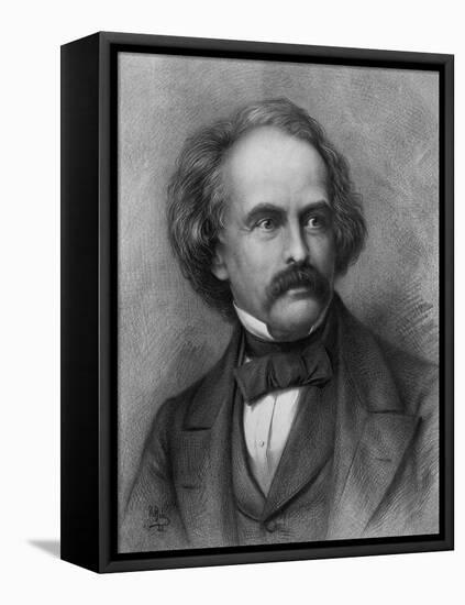 Nathaniel Hawthorne, American Author-Science Source-Framed Premier Image Canvas