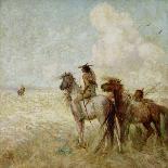 The Bison Hunters-Nathaniel Hughes John Baird-Framed Premier Image Canvas