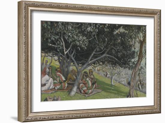 Nathaniel under the Fig Tree from 'The Life of Our Lord Jesus Christ'-James Jacques Joseph Tissot-Framed Giclee Print