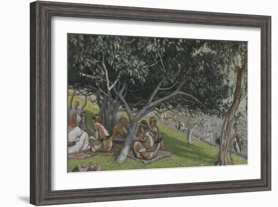 Nathaniel under the Fig Tree from 'The Life of Our Lord Jesus Christ'-James Jacques Joseph Tissot-Framed Giclee Print