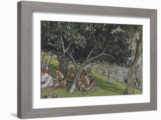 Nathaniel under the Fig Tree from 'The Life of Our Lord Jesus Christ'-James Jacques Joseph Tissot-Framed Giclee Print