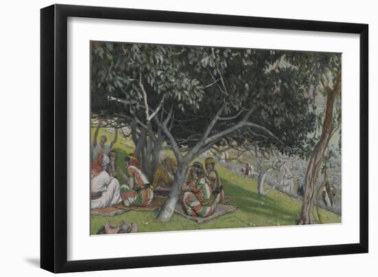 Nathaniel under the Fig Tree from 'The Life of Our Lord Jesus Christ'-James Jacques Joseph Tissot-Framed Giclee Print