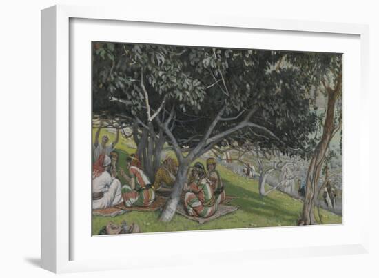 Nathaniel under the Fig Tree from 'The Life of Our Lord Jesus Christ'-James Jacques Joseph Tissot-Framed Giclee Print