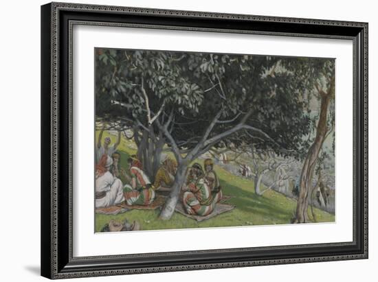 Nathaniel under the Fig Tree from 'The Life of Our Lord Jesus Christ'-James Jacques Joseph Tissot-Framed Giclee Print