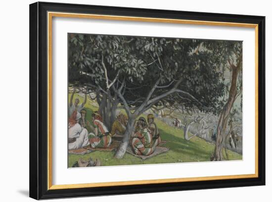 Nathaniel under the Fig Tree from 'The Life of Our Lord Jesus Christ'-James Jacques Joseph Tissot-Framed Giclee Print