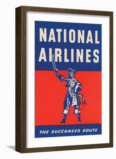 Nation Airlines - the Buccaneer Route-null-Framed Art Print