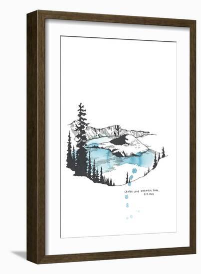 Nation Park Crater Lake-Natasha Marie-Framed Giclee Print