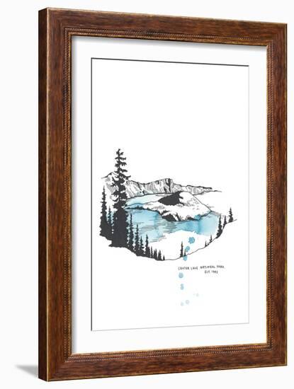 Nation Park Crater Lake-Natasha Marie-Framed Giclee Print