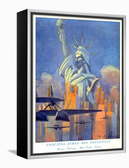 National Air and Space Museum: Rome, Chicago, New York, Rome-null-Framed Stretched Canvas