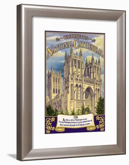 National Cathedral - Washington, Dc, c.2009-Lantern Press-Framed Art Print
