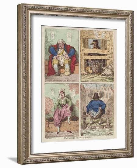 National Conveniences, 1769-James Gillray-Framed Giclee Print