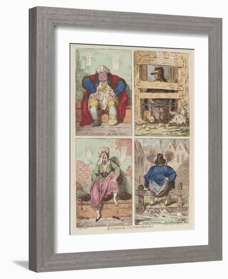 National Conveniences, 1769-James Gillray-Framed Giclee Print