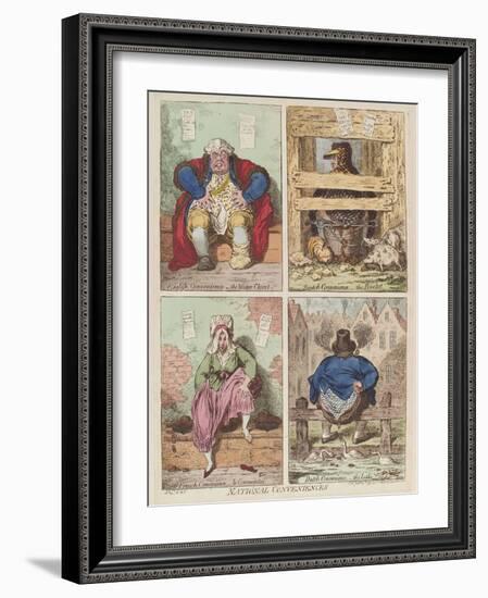 National Conveniences, 1769-James Gillray-Framed Giclee Print