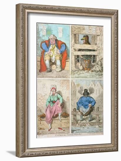 National Conveniences, Published by Hannah Humphrey in 1796-James Gillray-Framed Giclee Print