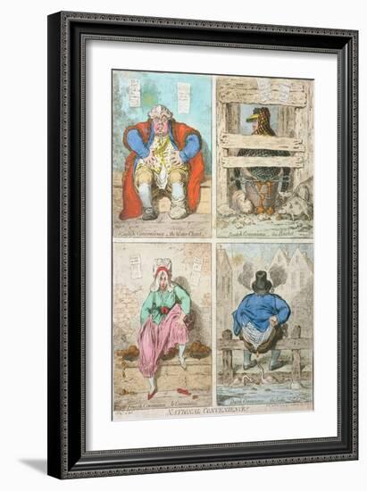 National Conveniences, Published by Hannah Humphrey in 1796-James Gillray-Framed Giclee Print