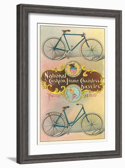 National Cushion Frame Chainless Bicycle-null-Framed Art Print