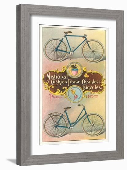 National Cushion Frame Chainless Bicycle-null-Framed Art Print