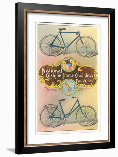 National Cushion Frame Chainless Bicycle-null-Framed Art Print