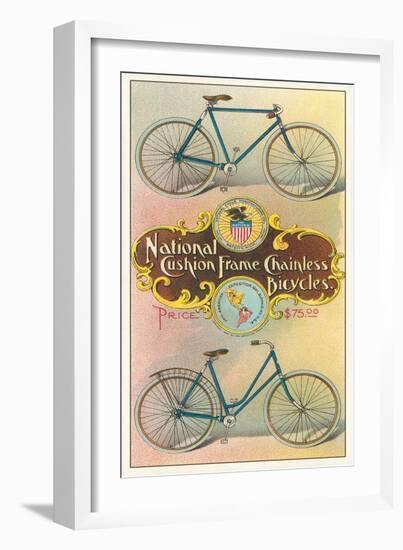 National Cushion Frame Chainless Bicycle-null-Framed Art Print