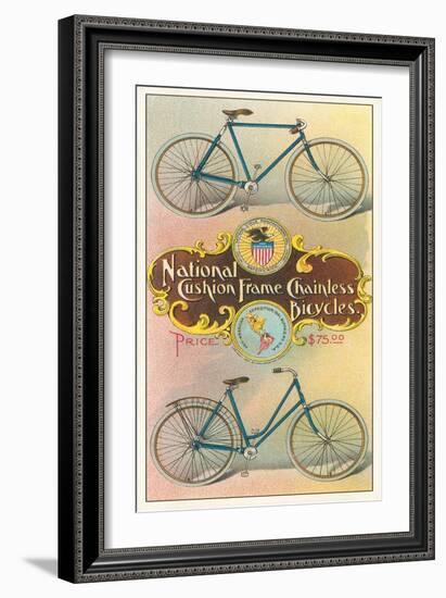 National Cushion Frame Chainless Bicycle-null-Framed Art Print