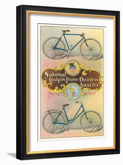 National Cushion Frame Chainless Bicycle-null-Framed Art Print