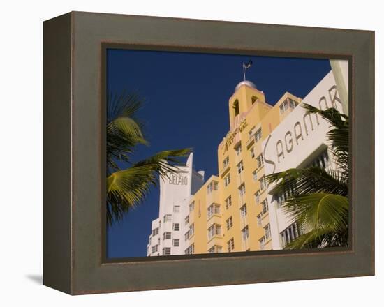 National, Delano, and Sagamore Hotels in Art Deco Style, South Beach, Miami, Florida, USA-Nancy & Steve Ross-Framed Premier Image Canvas