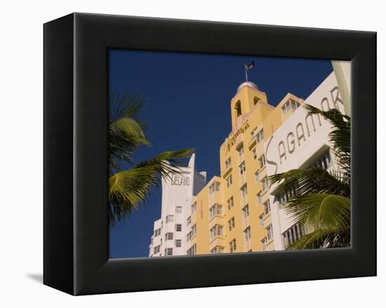 National, Delano, and Sagamore Hotels in Art Deco Style, South Beach, Miami, Florida, USA-Nancy & Steve Ross-Framed Premier Image Canvas