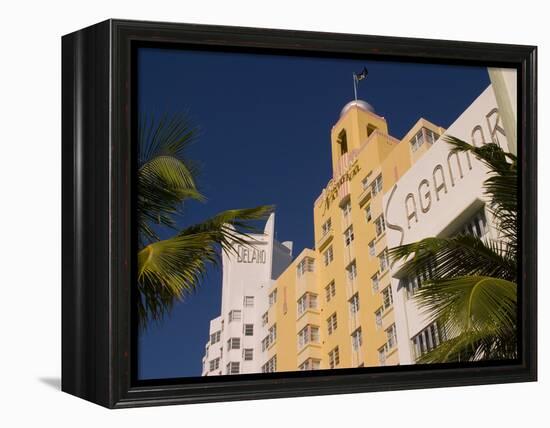 National, Delano, and Sagamore Hotels in Art Deco Style, South Beach, Miami, Florida, USA-Nancy & Steve Ross-Framed Premier Image Canvas