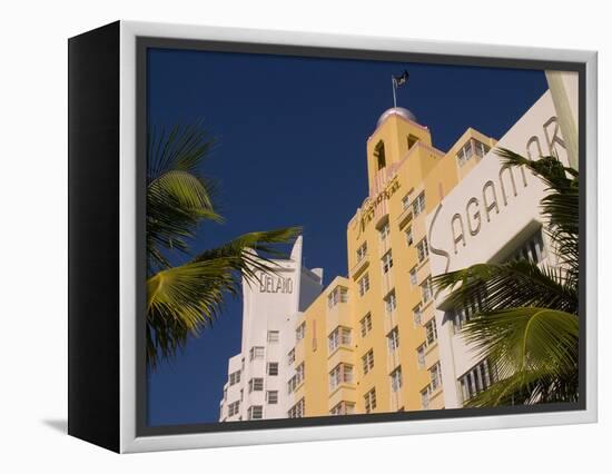 National, Delano, and Sagamore Hotels in Art Deco Style, South Beach, Miami, Florida, USA-Nancy & Steve Ross-Framed Premier Image Canvas