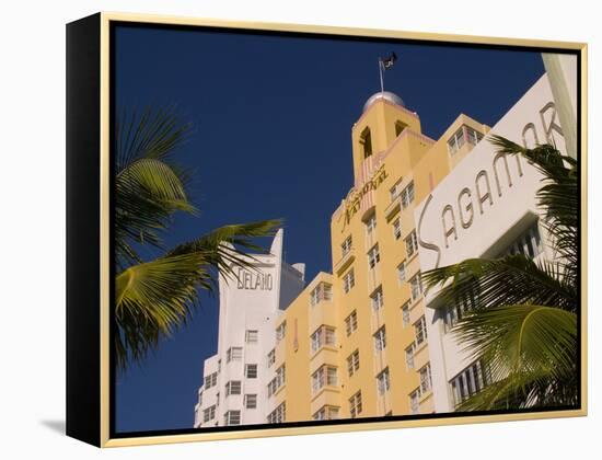 National, Delano, and Sagamore Hotels in Art Deco Style, South Beach, Miami, Florida, USA-Nancy & Steve Ross-Framed Premier Image Canvas