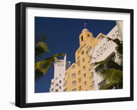 National, Delano, and Sagamore Hotels in Art Deco Style, South Beach, Miami, Florida, USA-Nancy & Steve Ross-Framed Photographic Print