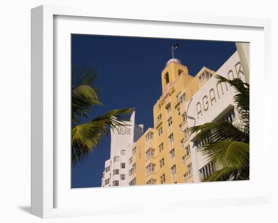 National, Delano, and Sagamore Hotels in Art Deco Style, South Beach, Miami, Florida, USA-Nancy & Steve Ross-Framed Photographic Print