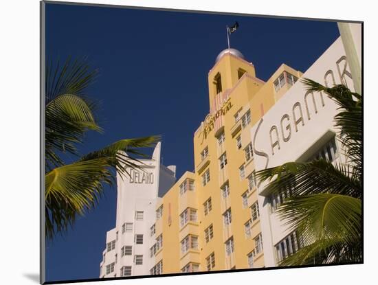 National, Delano, and Sagamore Hotels in Art Deco Style, South Beach, Miami, Florida, USA-Nancy & Steve Ross-Mounted Photographic Print