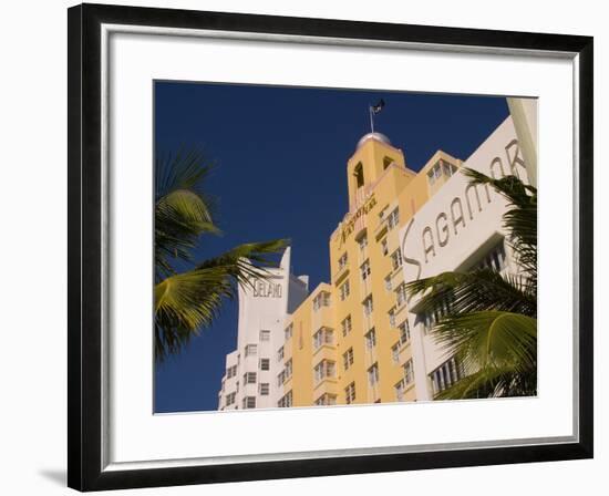 National, Delano, and Sagamore Hotels in Art Deco Style, South Beach, Miami, Florida, USA-Nancy & Steve Ross-Framed Photographic Print
