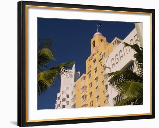 National, Delano, and Sagamore Hotels in Art Deco Style, South Beach, Miami, Florida, USA-Nancy & Steve Ross-Framed Photographic Print