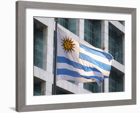 National Flag and Plaza Independencia, Montevideo, Uruguay-Per Karlsson-Framed Photographic Print