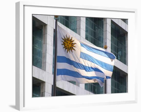 National Flag and Plaza Independencia, Montevideo, Uruguay-Per Karlsson-Framed Photographic Print