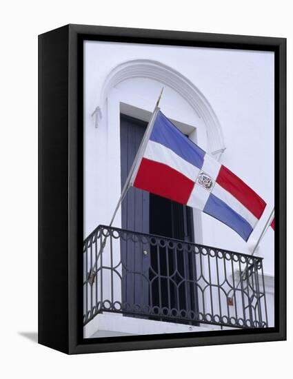 National Flag, Dominican Republic, Caribbean, West Indies-Guy Thouvenin-Framed Premier Image Canvas