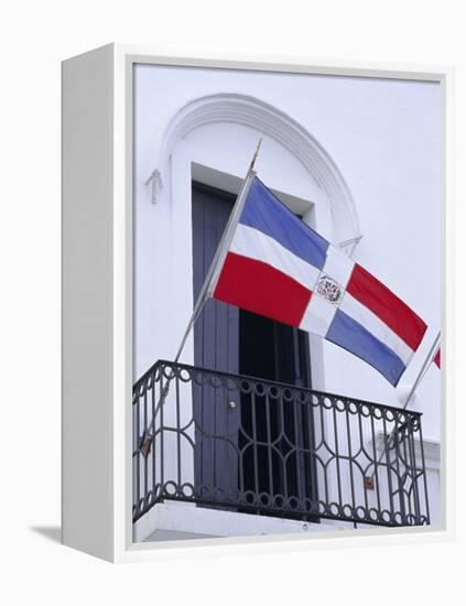 National Flag, Dominican Republic, Caribbean, West Indies-Guy Thouvenin-Framed Premier Image Canvas