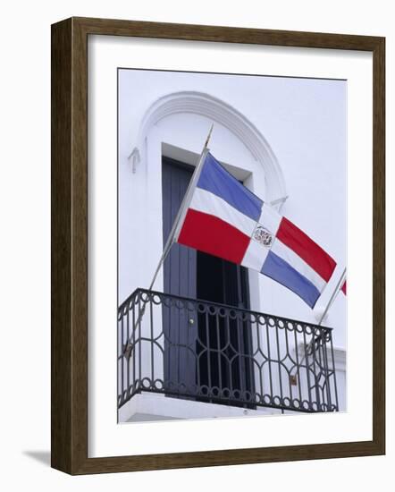 National Flag, Dominican Republic, Caribbean, West Indies-Guy Thouvenin-Framed Photographic Print