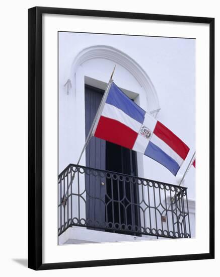 National Flag, Dominican Republic, Caribbean, West Indies-Guy Thouvenin-Framed Photographic Print