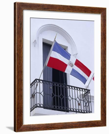 National Flag, Dominican Republic, Caribbean, West Indies-Guy Thouvenin-Framed Photographic Print